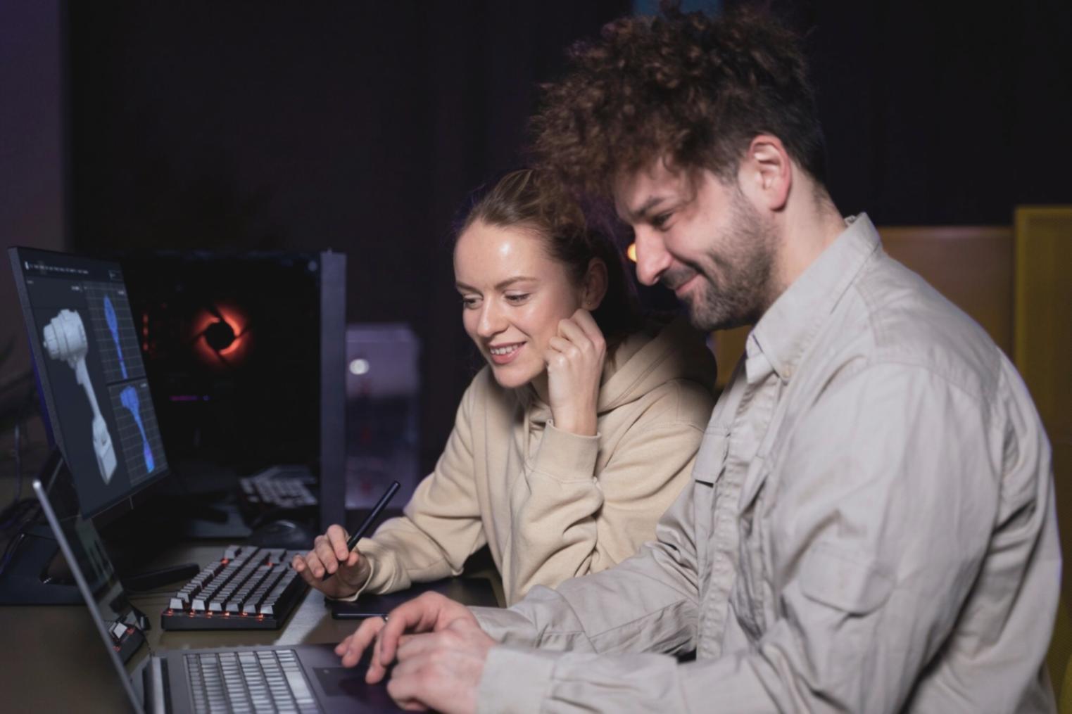 Corporate training session showing team members working on user experience design methodologies